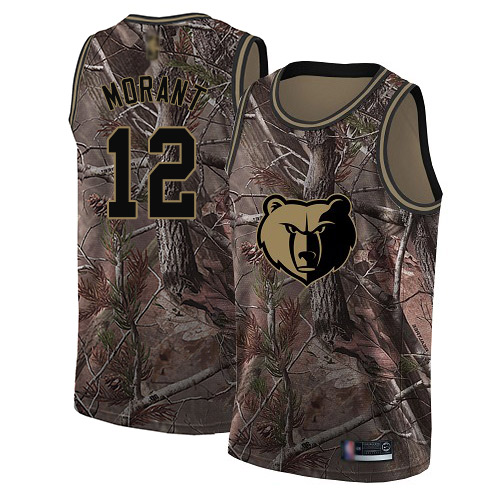 Grizzlies #12 Ja Morant Camo Women's Basketball Swingman Realtree Collection Jersey