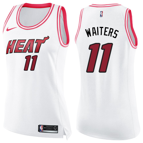 Nike Heat #11 Dion Waiters White/Pink Women's NBA Swingman Fashion Jersey