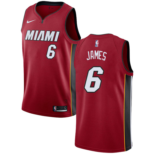 Nike Heat #6 LeBron James Red Women's NBA Swingman Statement Edition Jersey