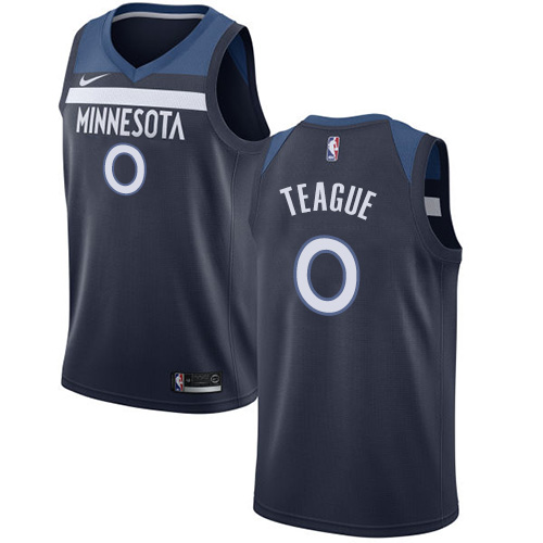 Nike Timberwolves #0 Jeff Teague Navy Blue Women's NBA Swingman Icon Edition Jersey