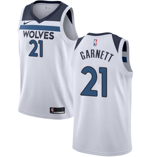 Nike Timberwolves #21 Kevin Garnett White Women's NBA Swingman Association Edition Jersey