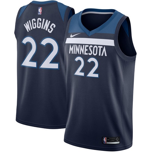 Nike Timberwolves #22 Andrew Wiggins Navy Blue Women's NBA Swingman Icon Edition Jersey - Click Image to Close