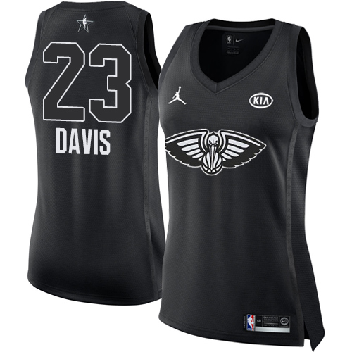 Nike Pelicans #23 Anthony Davis Black Women's NBA Jordan Swingman 2018 All-Star Game Jersey - Click Image to Close