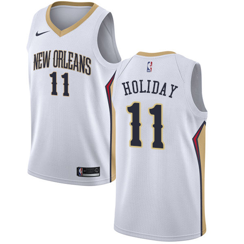 Nike Pelicans #11 Jrue Holiday White Women's NBA Swingman Association Edition Jersey