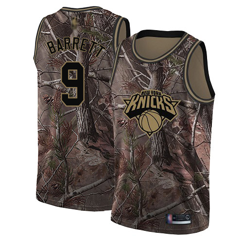 Knicks #9 R.J. Barrett Camo Women's Basketball Swingman Realtree Collection Jersey