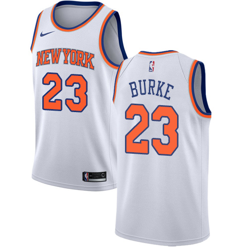 Nike Knicks #23 Trey Burke White Women's NBA Swingman Association Edition Jersey