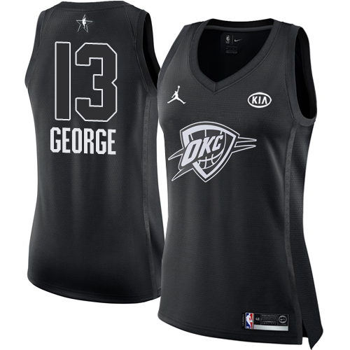 Nike Thunder #13 Paul George Black Women's NBA Jordan Swingman 2018 All-Star Game Jersey