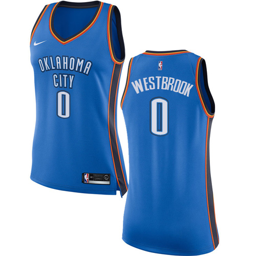 Nike Thunder #0 Russell Westbrook Blue Women's NBA Swingman Icon Edition Jersey