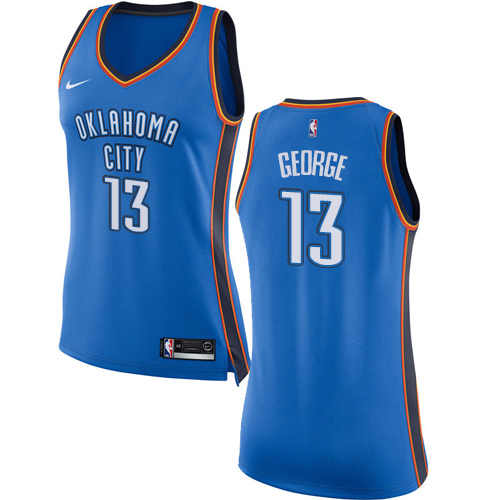 Nike Thunder #13 Paul George Blue Women's NBA Swingman Icon Edition Jersey