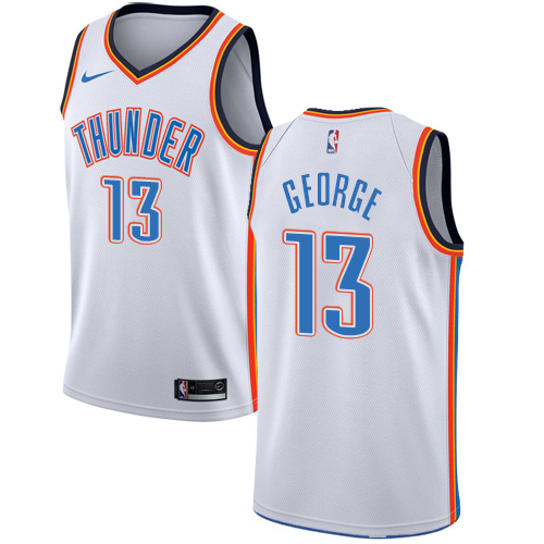 Nike Thunder #13 Paul George White Women's NBA Swingman Association Edition Jersey