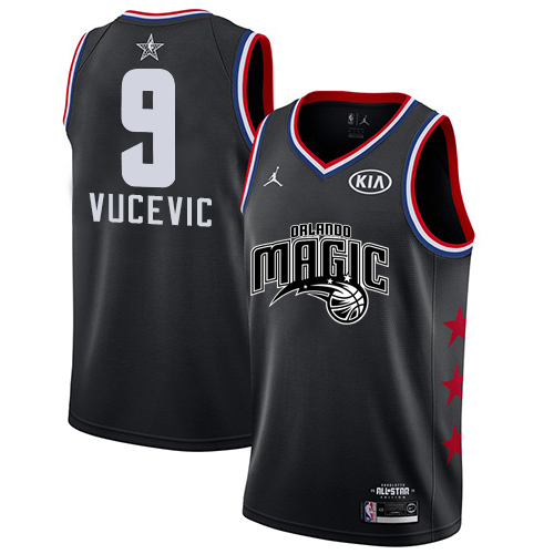 Nike Magic #9 Nikola Vucevic Black Women's NBA Jordan Swingman 2019 All-Star Game Jersey