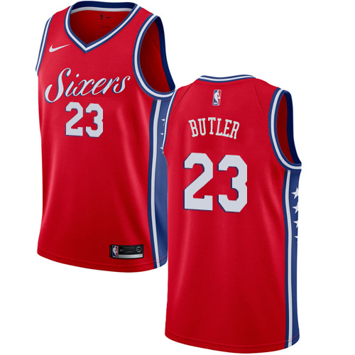 Nike 76ers #23 Jimmy Butler Red Women's NBA Swingman Statement Edition Jersey