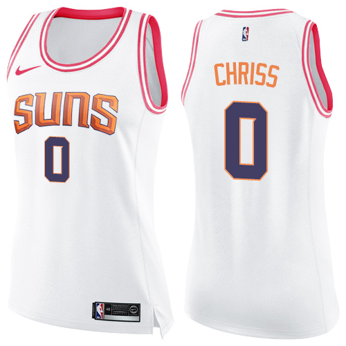 Nike Suns #0 Marquese Chriss White/Pink Women's NBA Swingman Fashion Jersey - Click Image to Close