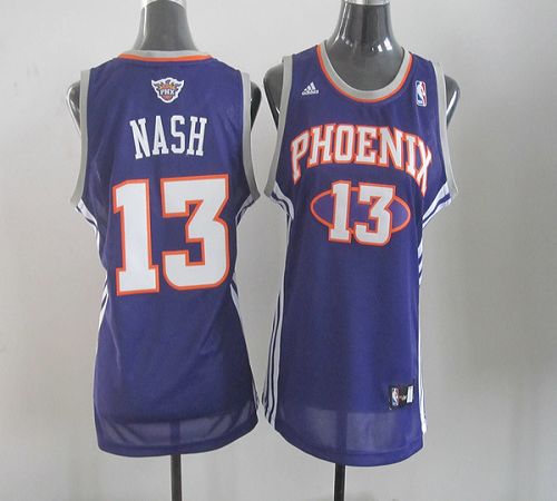 Suns #13 Steve Nash Purple Road Women's Stitched NBA Jersey