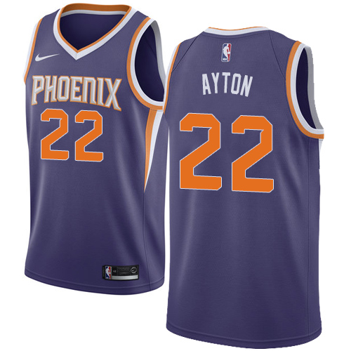 Nike Suns #22 Deandre Ayton Purple Women's NBA Swingman Icon Edition Jersey - Click Image to Close