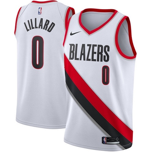 Nike Blazers #0 Damian Lillard White Women's NBA Swingman Association Edition Jersey