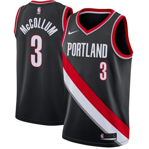 Nike Blazers #3 C.J. McCollum Black Women's NBA Swingman Icon Edition Jersey