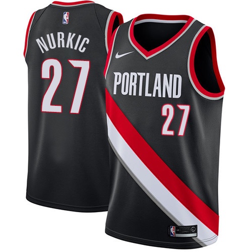 Nike Blazers #27 Jusuf Nurkic Black Women's NBA Swingman Icon Edition Jersey