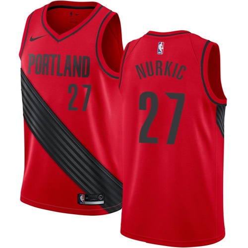 Nike Blazers #27 Jusuf Nurkic Red Women's NBA Swingman Statement Edition Jersey