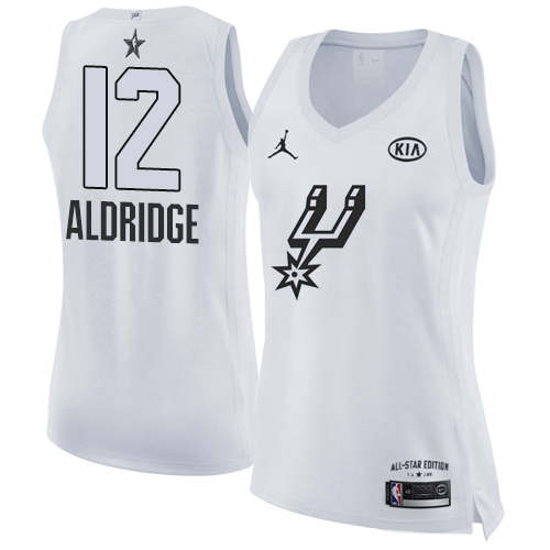 Nike Spurs #12 LaMarcus Aldridge White Women's NBA Jordan Swingman 2018 All-Star Game Jersey