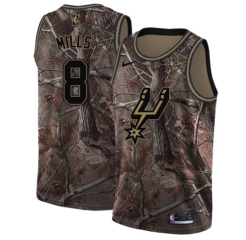 Nike Spurs #8 Patty Mills Camo Women's NBA Swingman Realtree Collection Jersey