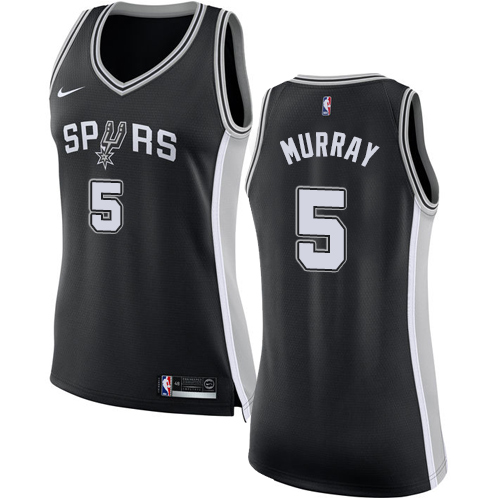 Nike Spurs #5 Dejounte Murray Black Women's NBA Swingman Icon Edition Jersey