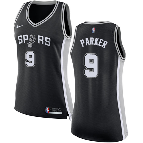 Nike Spurs #9 Tony Parker Black Women's NBA Swingman Icon Edition Jersey