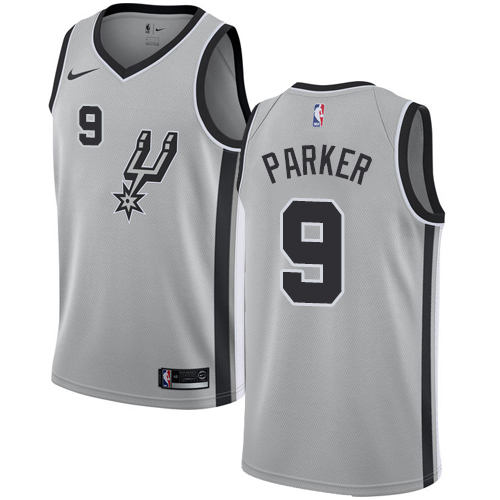 Nike Spurs #9 Tony Parker Silver Women's NBA Swingman Statement Edition Jersey