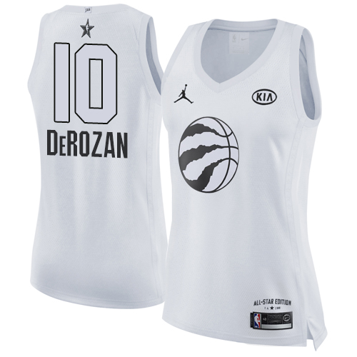 Nike Raptors #10 DeMar DeRozan White Women's NBA Jordan Swingman 2018 All-Star Game Jersey