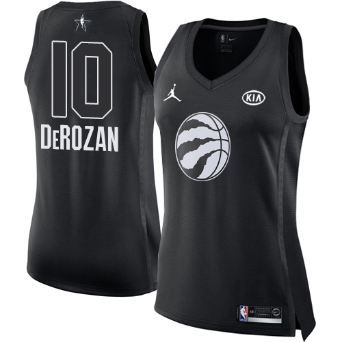 Nike Raptors #10 DeMar DeRozan Black Women's NBA Jordan Swingman 2018 All-Star Game Jersey