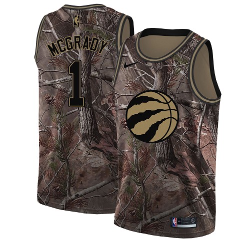 Nike Raptors #1 Tracy Mcgrady Camo Women's NBA Swingman Realtree Collection Jersey