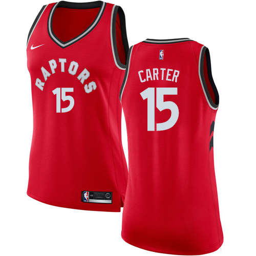 Nike Raptors #15 Vince Carter Red Women's NBA Swingman Icon Edition Jersey