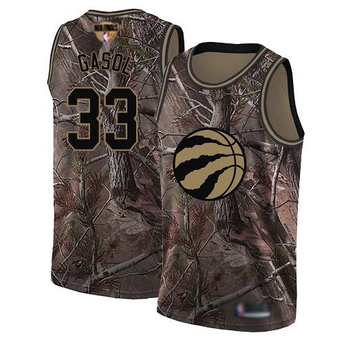 Raptors #33 Marc Gasol Camo 2019 Finals Bound Women's Basketball Swingman Realtree Collection Jersey