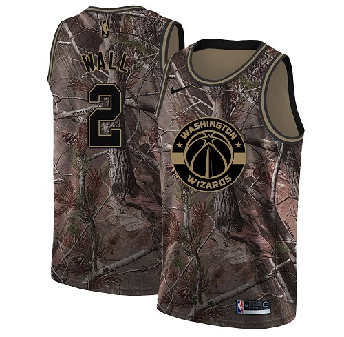 Nike Wizards #2 John Wall Camo Women's NBA Swingman Realtree Collection Jersey