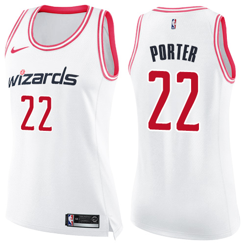 Nike Wizards #22 Otto Porter White/Pink Women's NBA Swingman Fashion Jersey