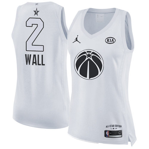 Nike Wizards #2 John Wall White Women's NBA Jordan Swingman 2018 All-Star Game Jersey