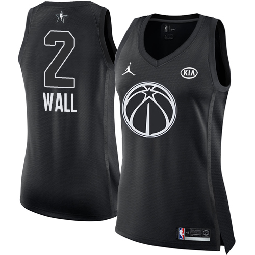 Nike Wizards #2 John Wall Black Women's NBA Jordan Swingman 2018 All-Star Game Jersey