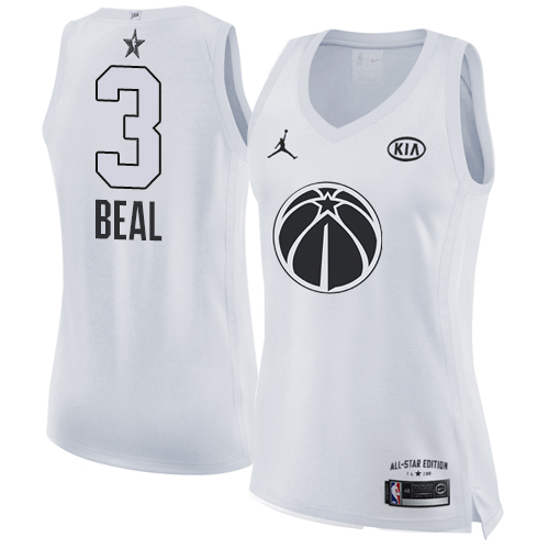 Nike Wizards #3 Bradley Beal White Women's NBA Jordan Swingman 2018 All-Star Game Jersey