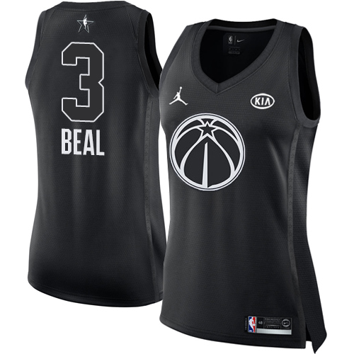 Nike Wizards #3 Bradley Beal Black Women's NBA Jordan Swingman 2018 All-Star Game Jersey