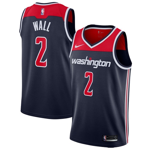 Nike Wizards #2 John Wall Navy Blue Women's NBA Swingman Statement Edition Jersey