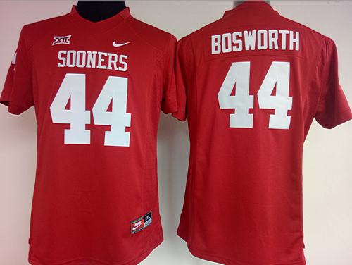 Sooners #44 Brian Bosworth Red Women's Stitched NCAA Jersey - Click Image to Close