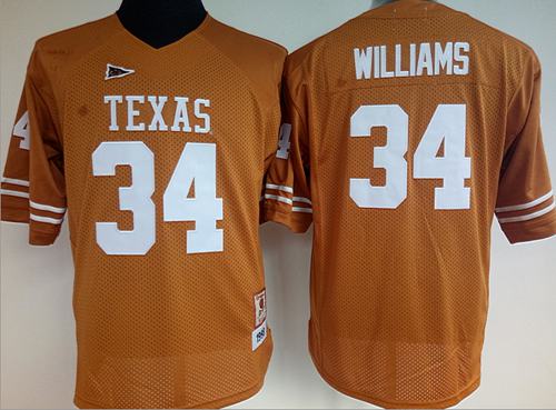 Longhorns #34 Ricky Williams Orange Women's Stitched NCAA Jersey