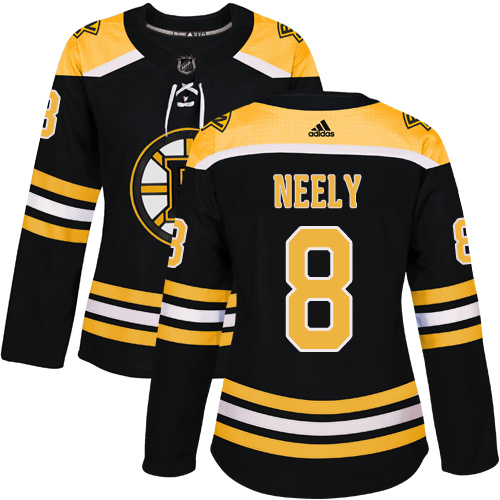 Adidas Bruins #8 Cam Neely Black Home Authentic Women's Stitched NHL Jersey - Click Image to Close