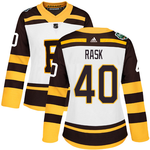 Adidas Bruins #40 Tuukka Rask White Authentic 2019 Winter Classic Women's Stitched NHL Jersey