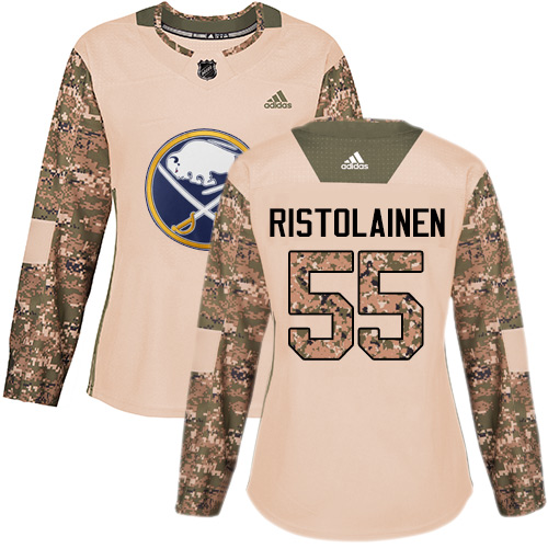 Adidas Sabres #55 Rasmus Ristolainen Camo Authentic 2017 Veterans Day Women's Stitched NHL Jersey