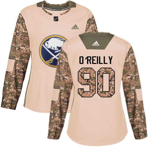 Adidas Sabres #90 Ryan O'Reilly Camo Authentic 2017 Veterans Day Women's Stitched NHL Jersey