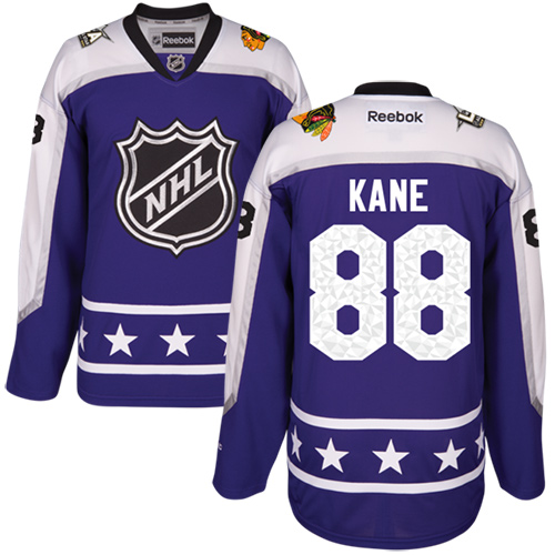 Blackhawks #88 Patrick Kane Purple 2017 All-Star Central Division Women's Stitched NHL Jersey - Click Image to Close