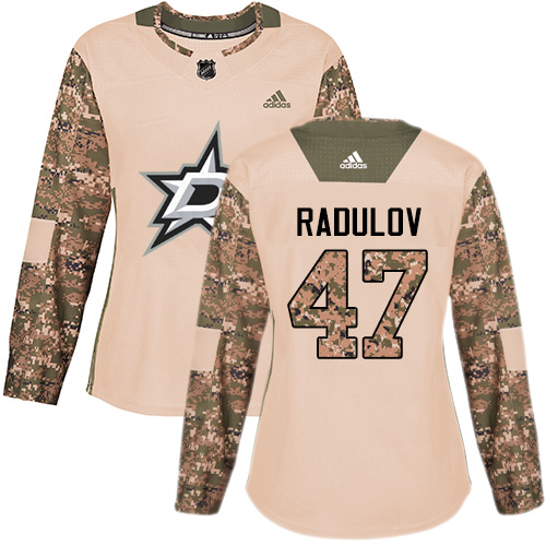 Adidas Stars #47 Alexander Radulov Camo Authentic 2017 Veterans Day Women's Stitched NHL Jersey