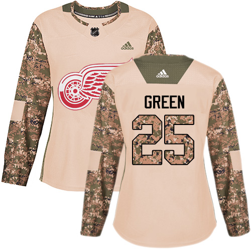 Adidas Red Wings #25 Mike Green Camo Authentic 2017 Veterans Day Women's Stitched NHL Jersey