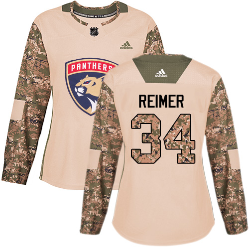 Adidas Panthers #34 James Reimer Camo Authentic 2017 Veterans Day Women's Stitched NHL Jersey